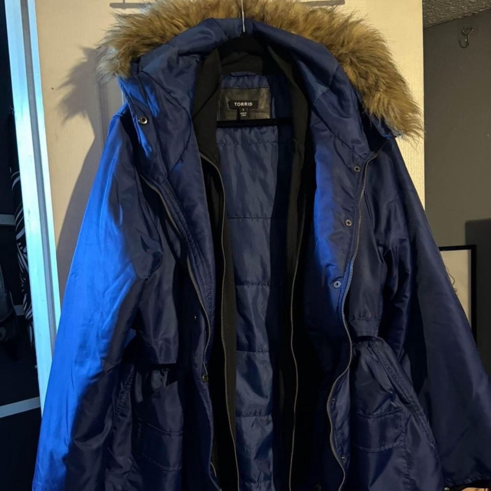 Torrid Blue Lined Parka